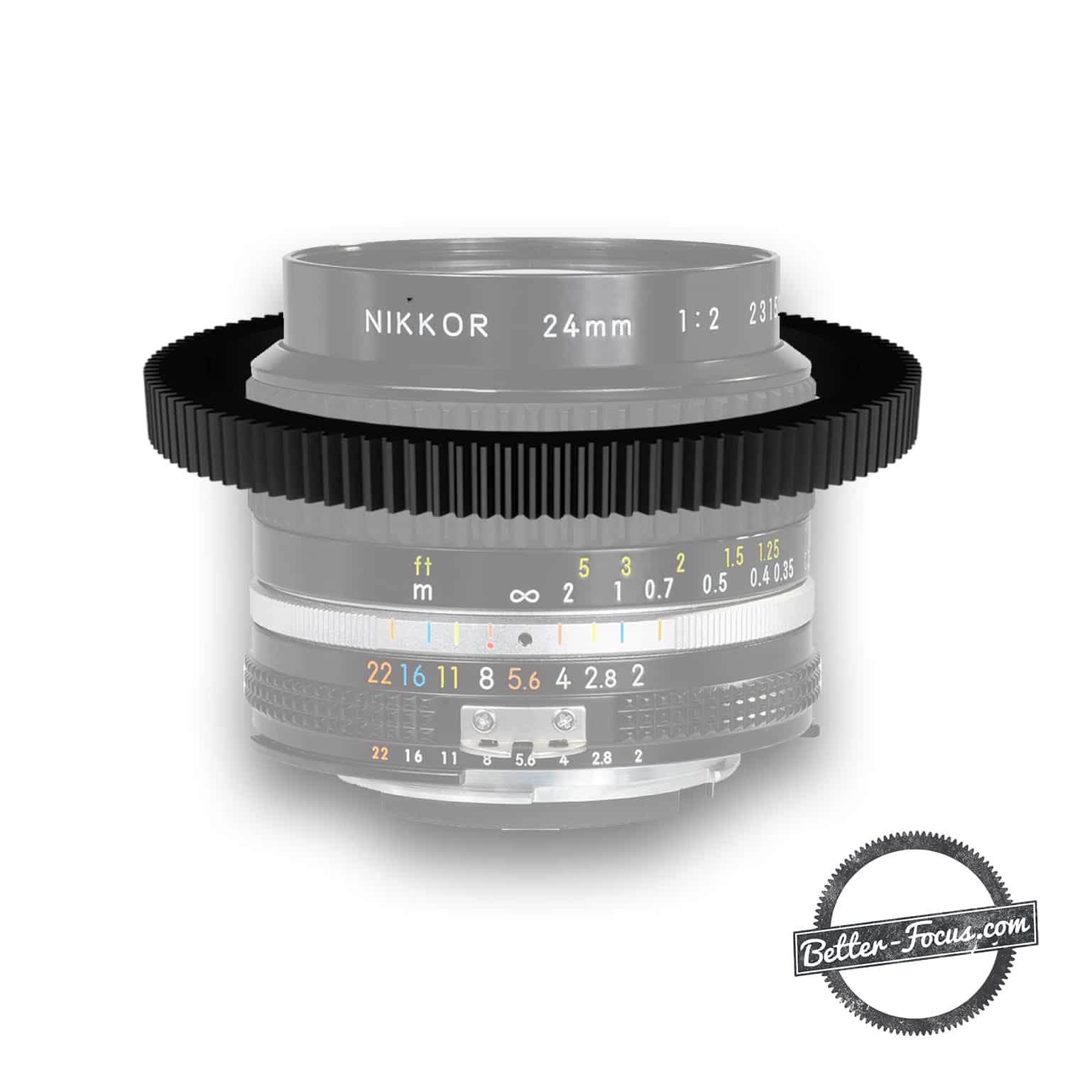 Perfect fitting Follow Focus Gear for NIKON 24MM F2 AI-S lens