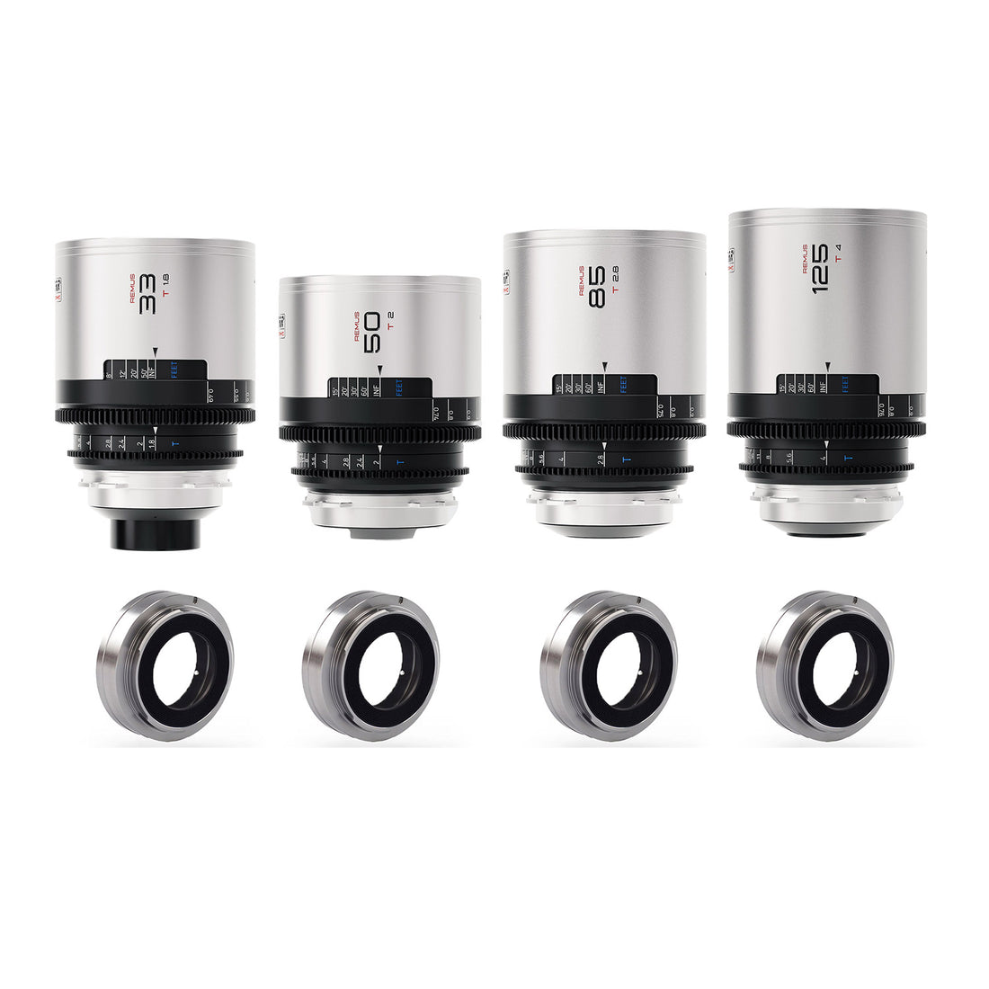 Blazar Remus 1.5x Anamorphic 33/50/85/125mm 4 Lens Bundle