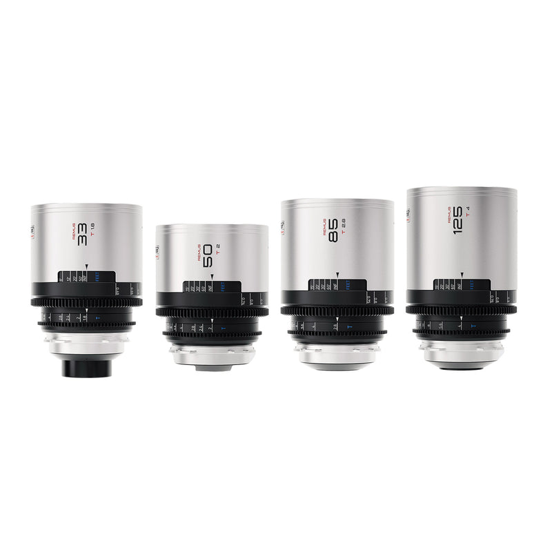 Blazar Remus 1.5x Anamorphic 33/50/85/125mm 4 Lens Bundle (PL/EF Mount)