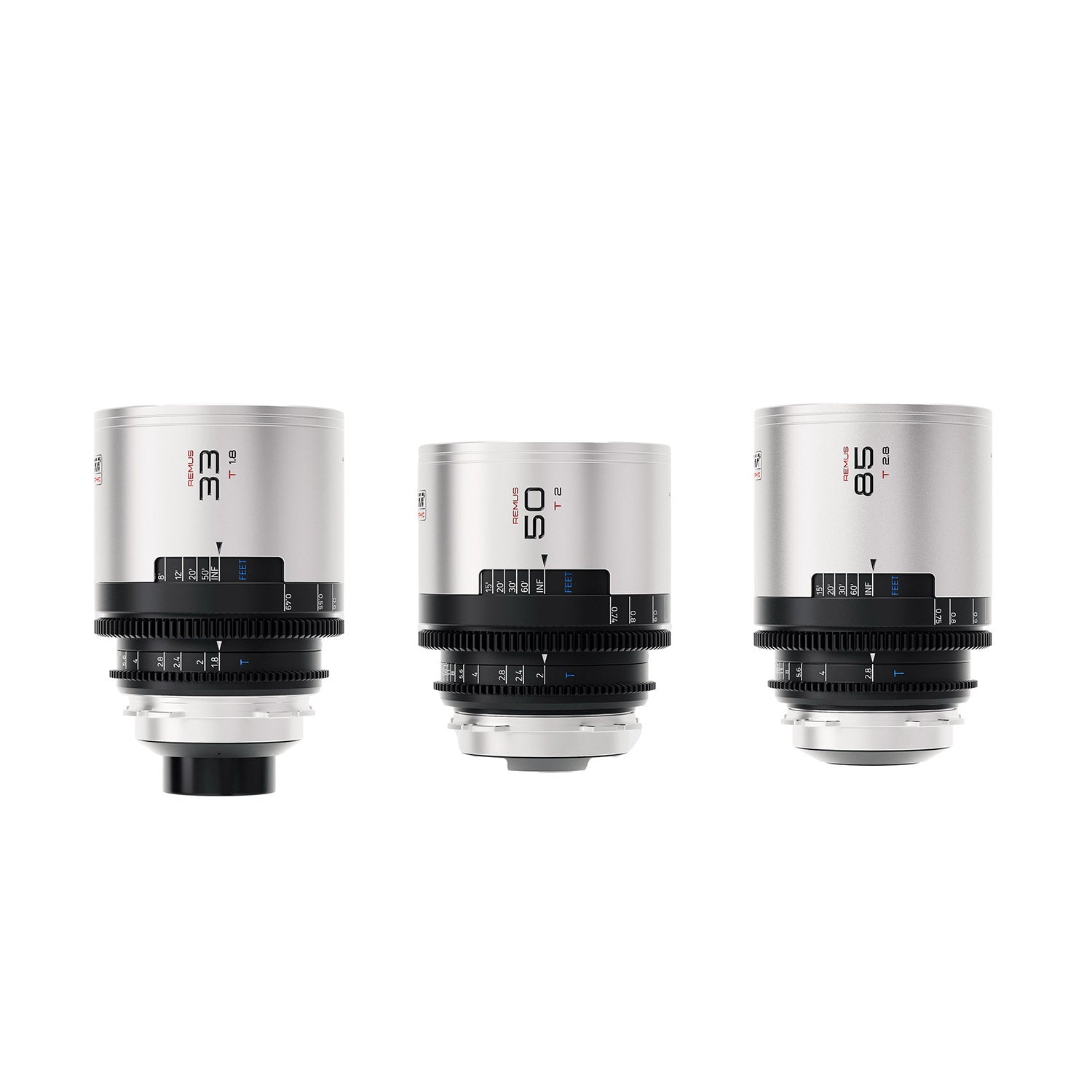 Blazar Remus 1.5x Anamorphic 33/50/85mm 3 Lens Set Bundle (PL/EF Mount)