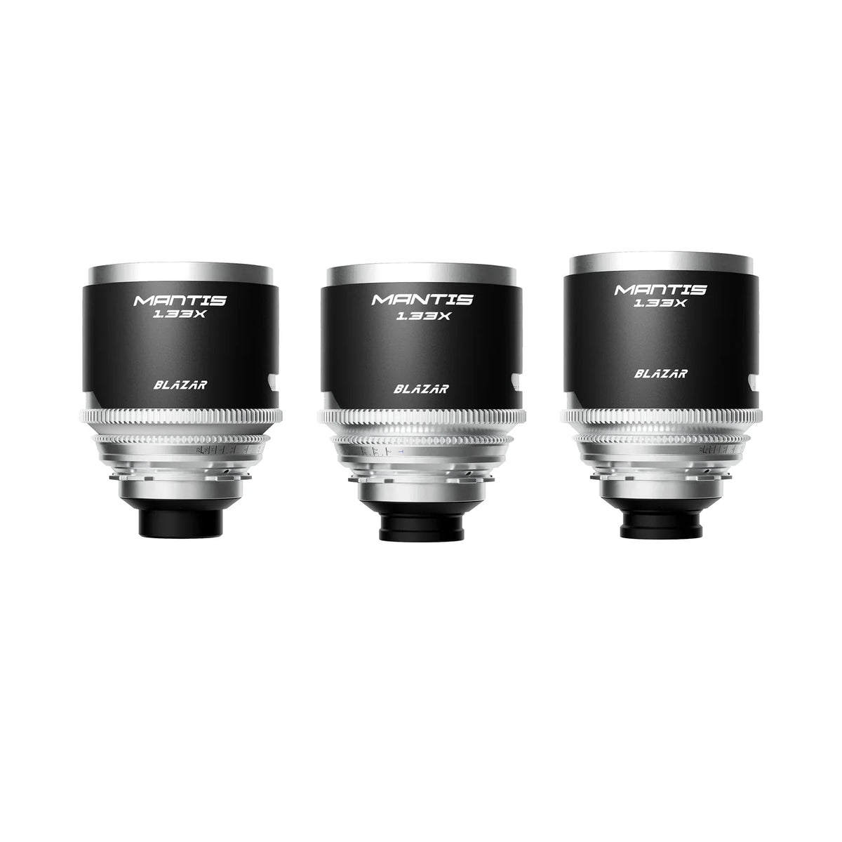Blazar Mantis 1.33X FF Anamorphic 3-Lens Set (35mm, 50mm, 75mm) (PL/E/EF/RF/L/X/Z Mount)