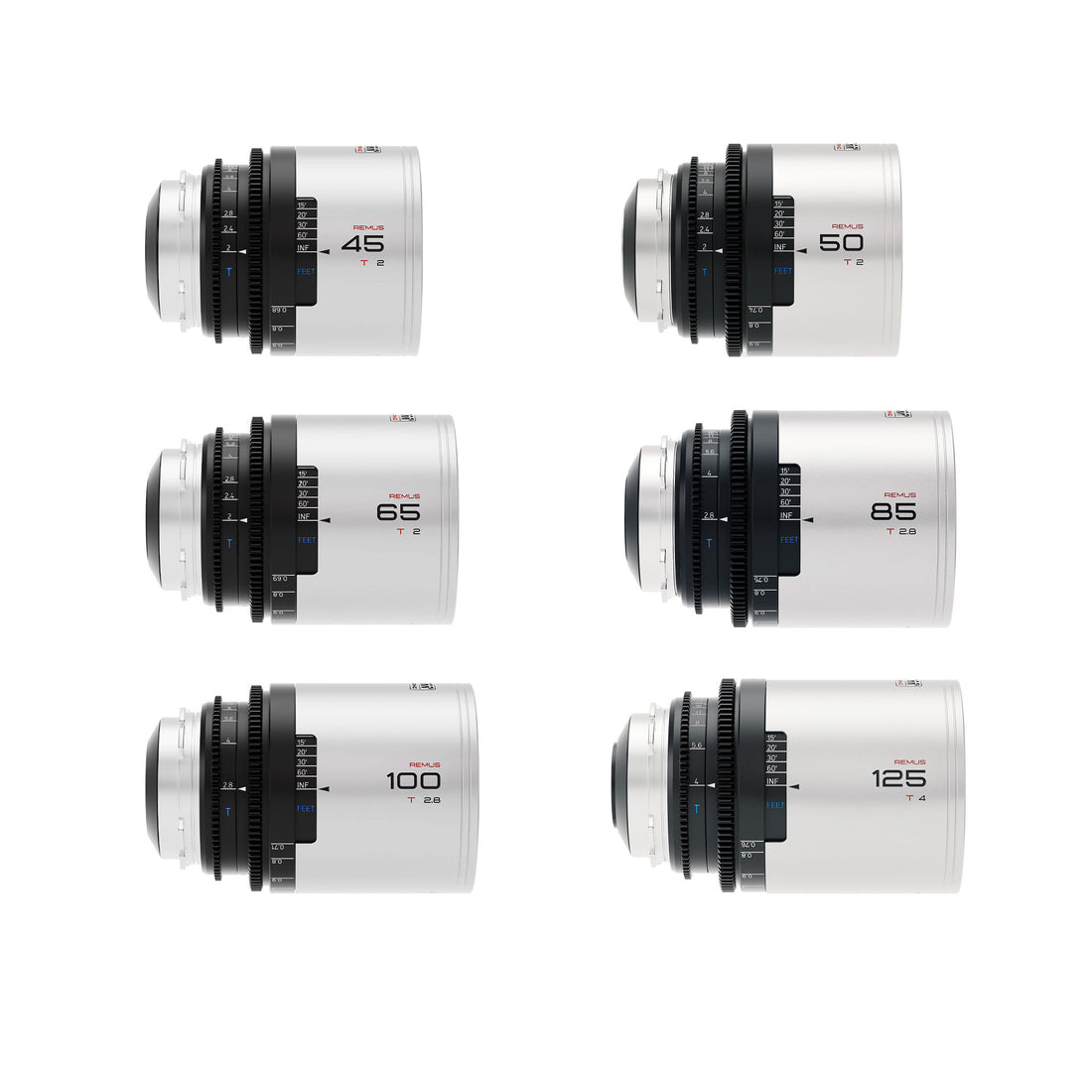 Blazar Remus 1.5x Anamorphic 45/50/65/85/100/125mm lens A & B Set