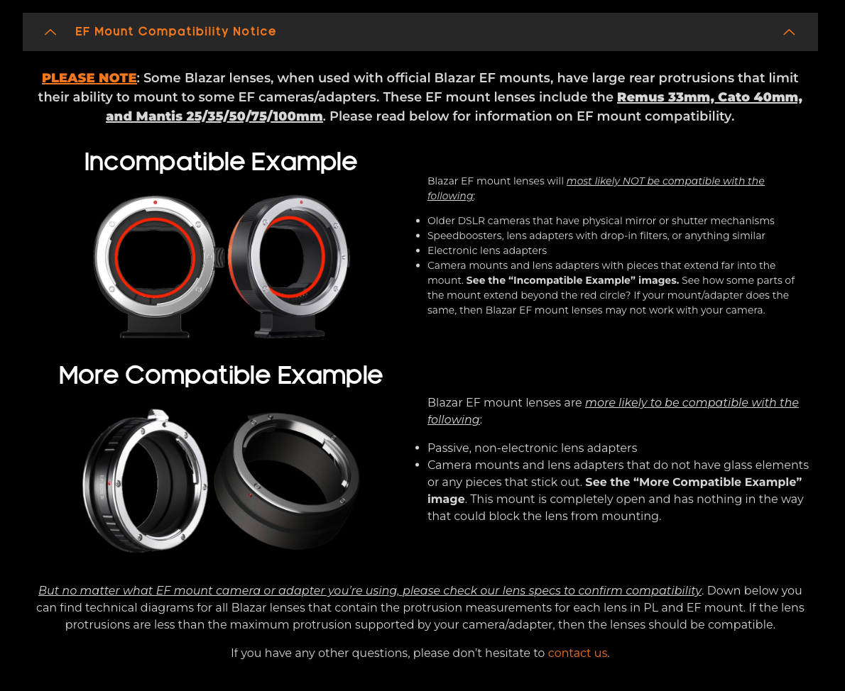 Blazar Mantis 1.33X Full Frame Anamorphic 35/50/100mm 3-lens set (PL/E/EF/RF/L/X/Z Mount)