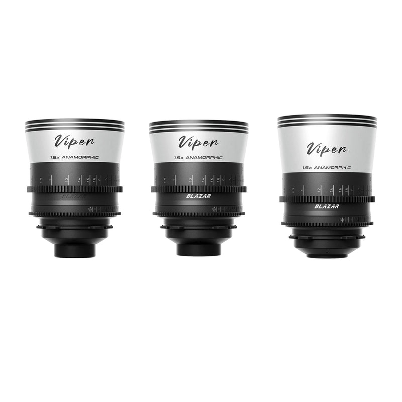 Blazar Viper 3-Lens Set (35, 50, 75mm) T2.1 1.5X anamorphic Lens (PL- / EF-Mount)