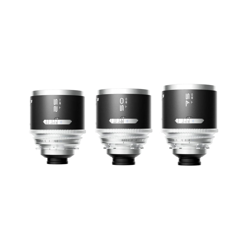 Blazar Mantis 1.33X plein format – Kit de 3 objectifs anamorphiques 25/50/75mm (monture PL/E/EF/RF/L/X/Z)