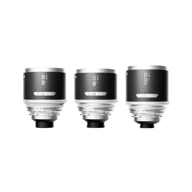 Blazar Mantis 1.33X plein format – Kit de 3 objectifs anamorphiques 35/50/100mm (monture PL/E/EF/RF/L/X/Z)