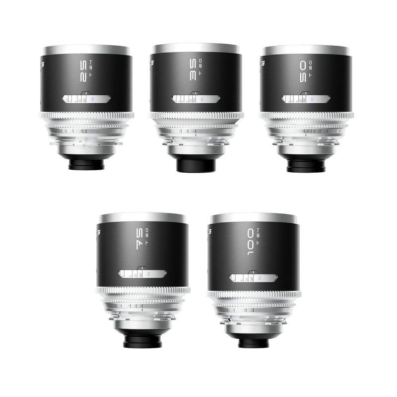 Blazar Mantis 1.33X – Kit d'objectifs anamorphiques 25mm, 35mm, 50mm, 75mm, 100mm (monture PL/E/EF/RF/L/X/Z)