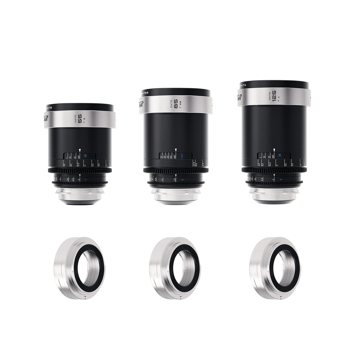 Blazar Cato 2x – Kit de 3 objectifs (40mm, 55mm, 85mm) anamorphiques (monture PL/EF)